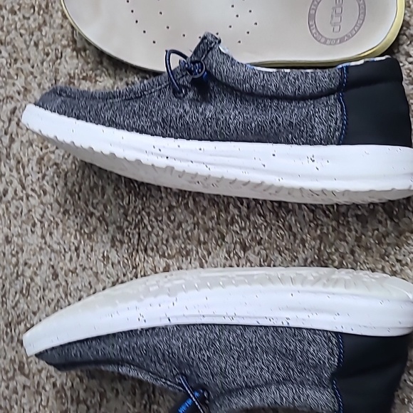 Hey Dude Moccasins in Gray and Blue with Casual Slip-On Style - Picture 6 of 7